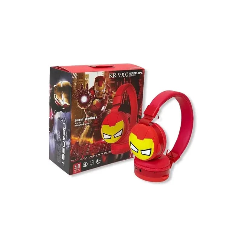 هدفون شارژی عروسکی مرد آهنی Iron Man DR-40 — تصویر ۳