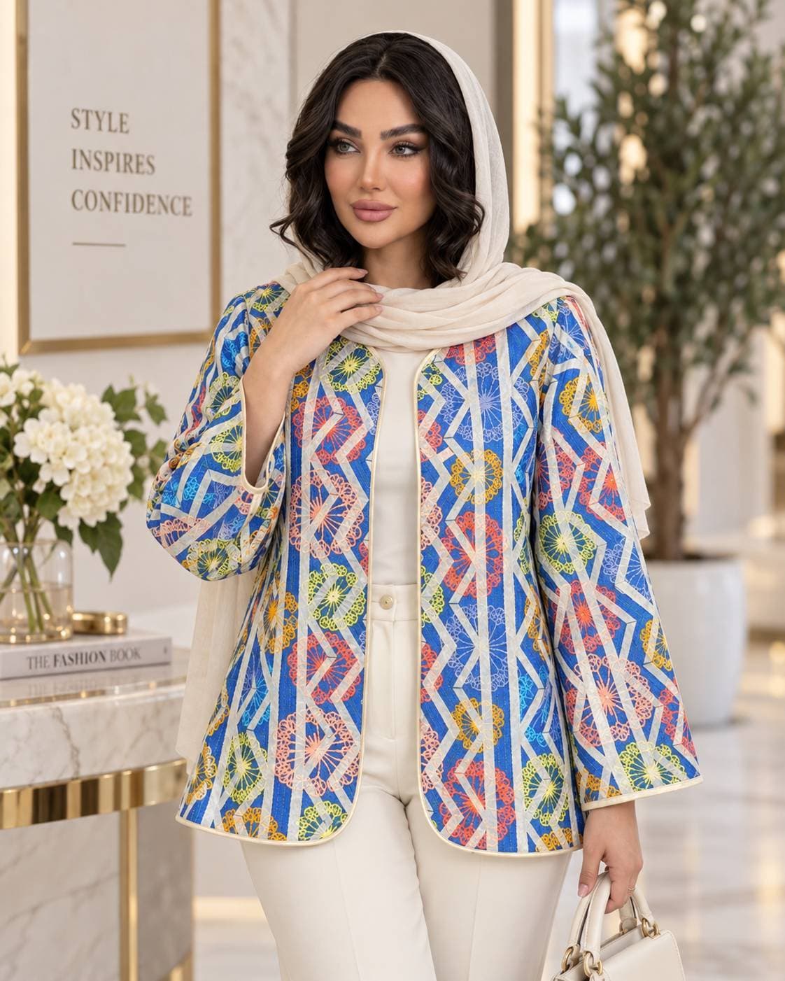 کت طرح دار 311 جنس تافته درجه یک زنانه