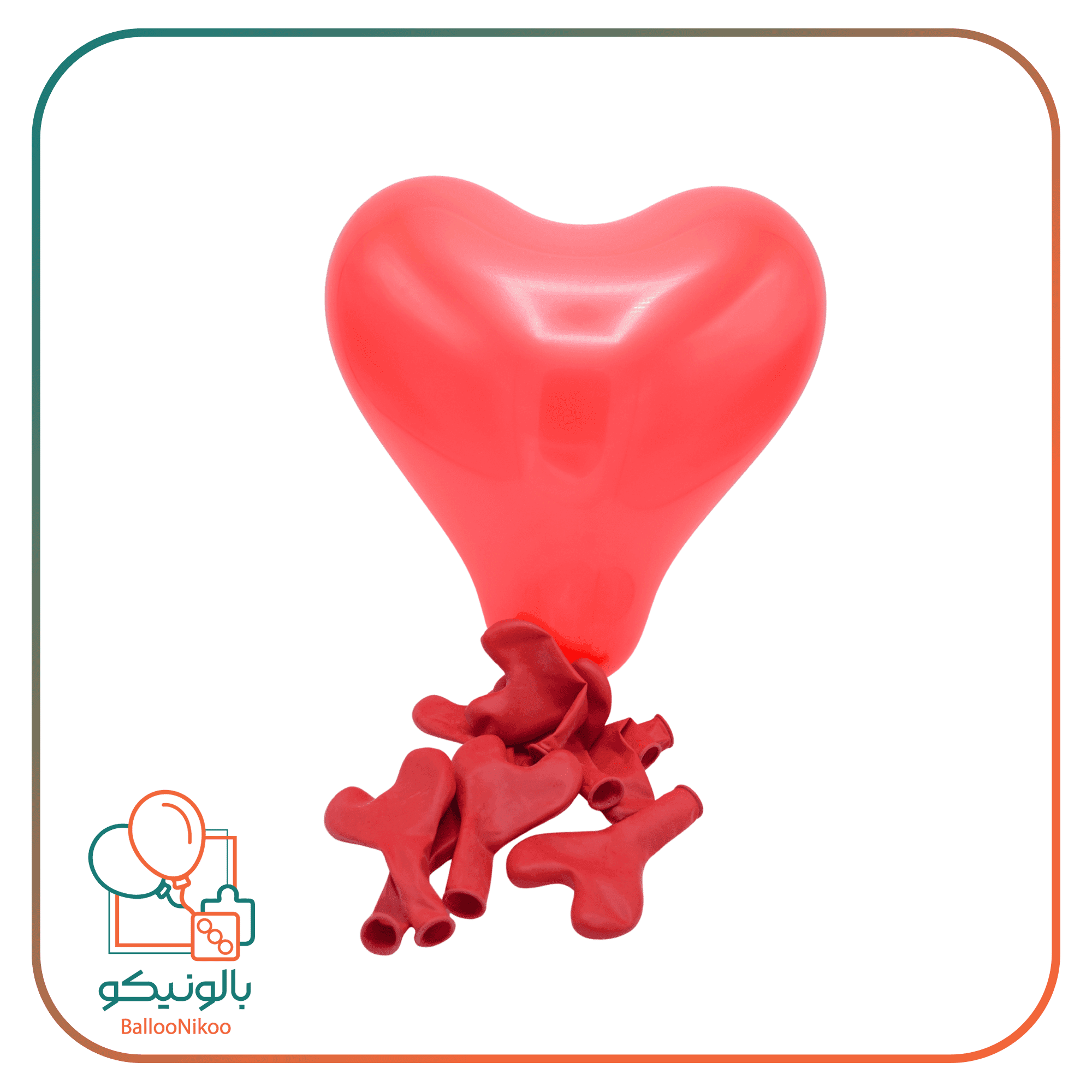بادکنک شکلی قلبی قرمز