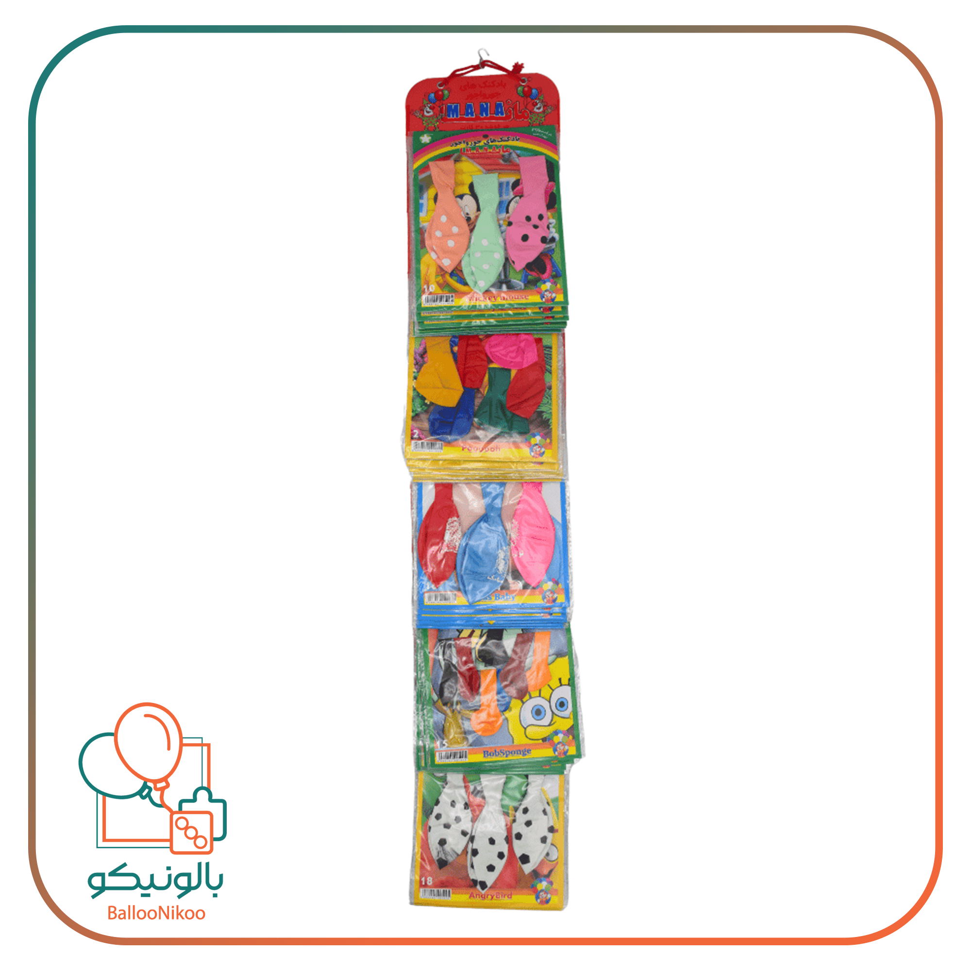 بادکنک رگالی میکس مانا(12inc) — تصویر ۳