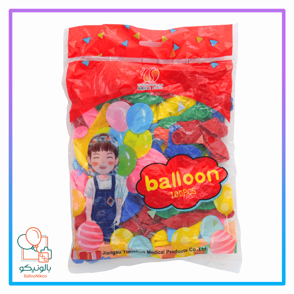 بادکنک ساده چینی۸۵گرم (9inc)