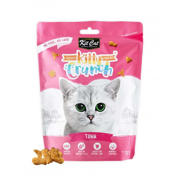 تشویقی گربه کرانچی طعم تن ماهی کیت کت kit cat وزن 60 گرم — تصویر ۳