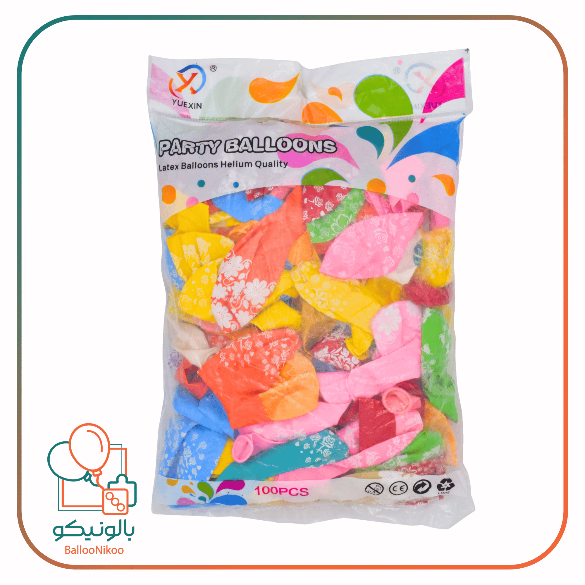 بادکنک چاپی گلدار(12inc) — تصویر ۲