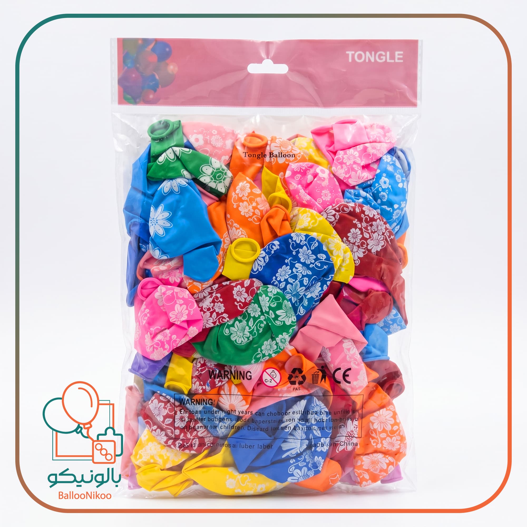 بادکنک چاپی گلدار(12inc) — تصویر ۹