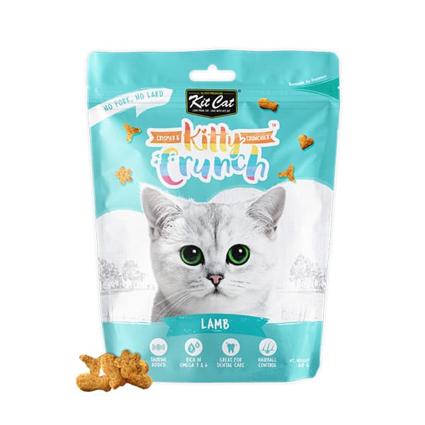 تشویقی گربه کرانچی طعم بره کت kit cat وزن 60 گرم — تصویر ۳