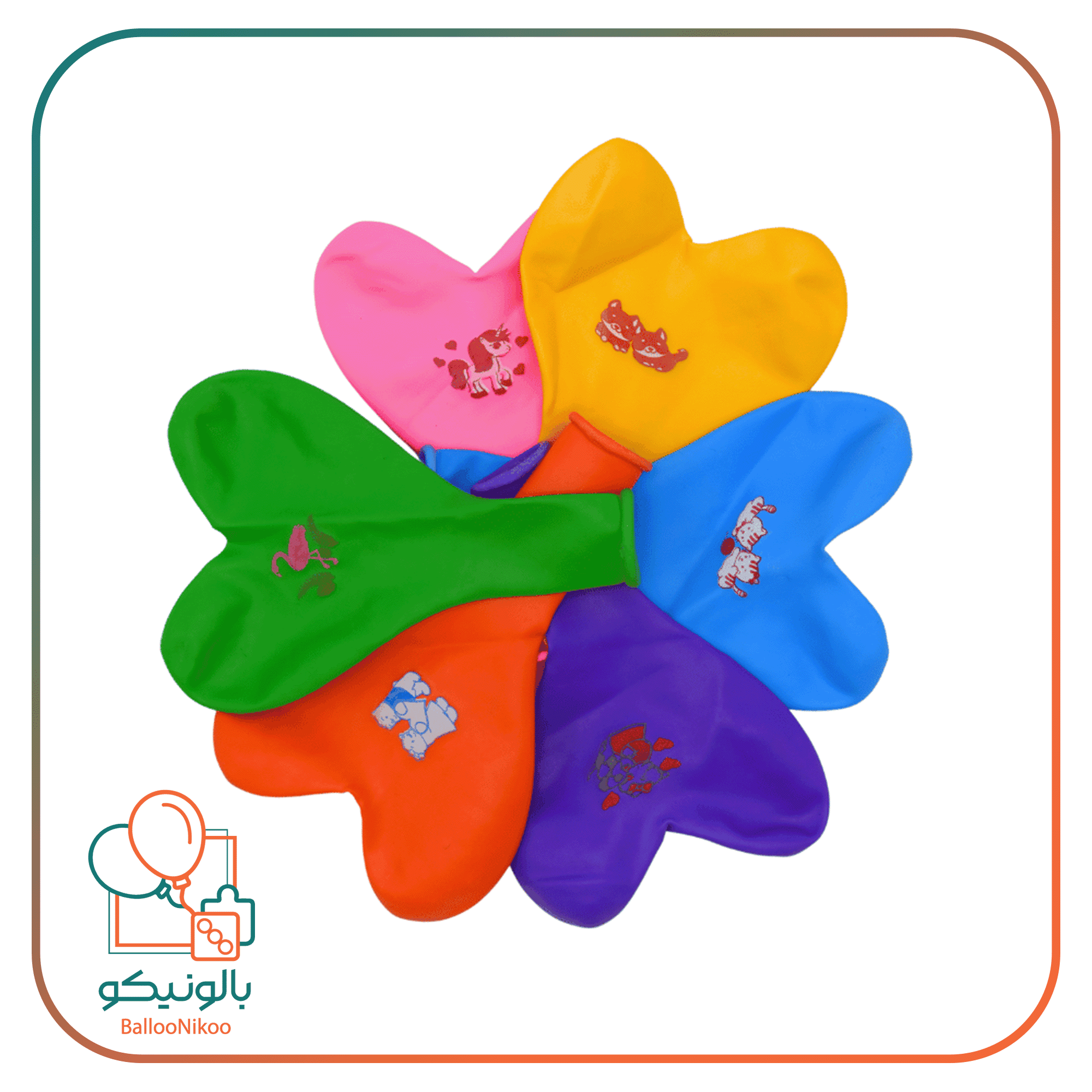 بادکنک شکلی قلبی بزرگ تایلندی — تصویر ۲