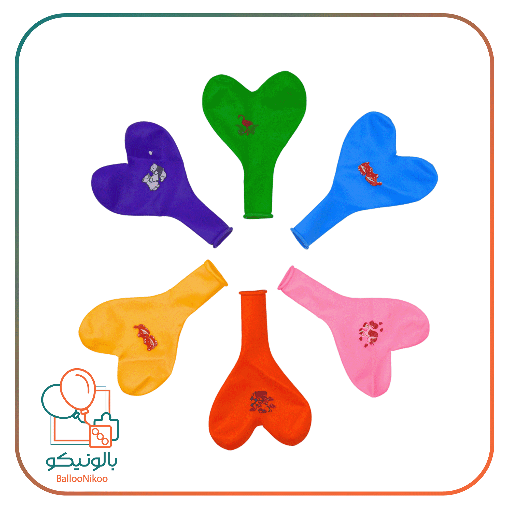 بادکنک شکلی قلبی بزرگ تایلندی — تصویر ۴