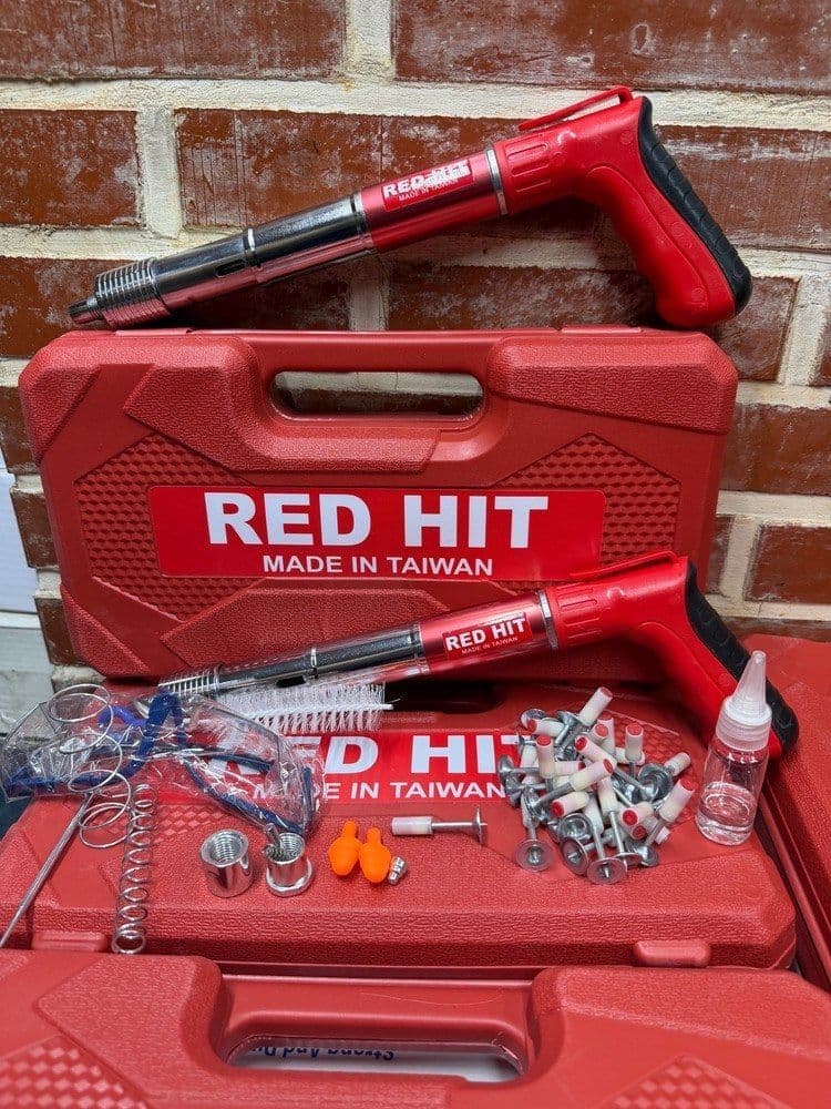 تفنگ میخکوب ردهیت فلزی تایوان اصل RED HIT (بهمراه 30عدد میخ) — تصویر ۳