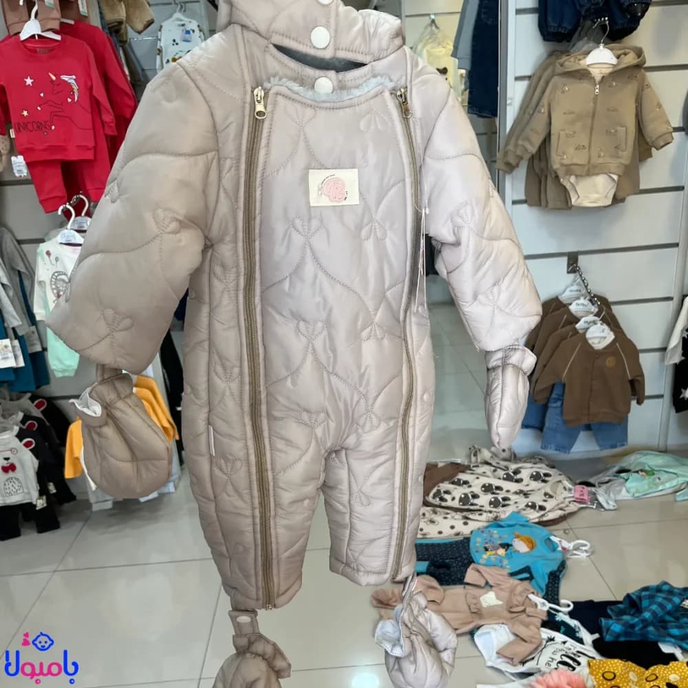 سرهمی کاپشنی نوزادی کالباسی | سرهمی زمستانی کودک — تصویر ۲