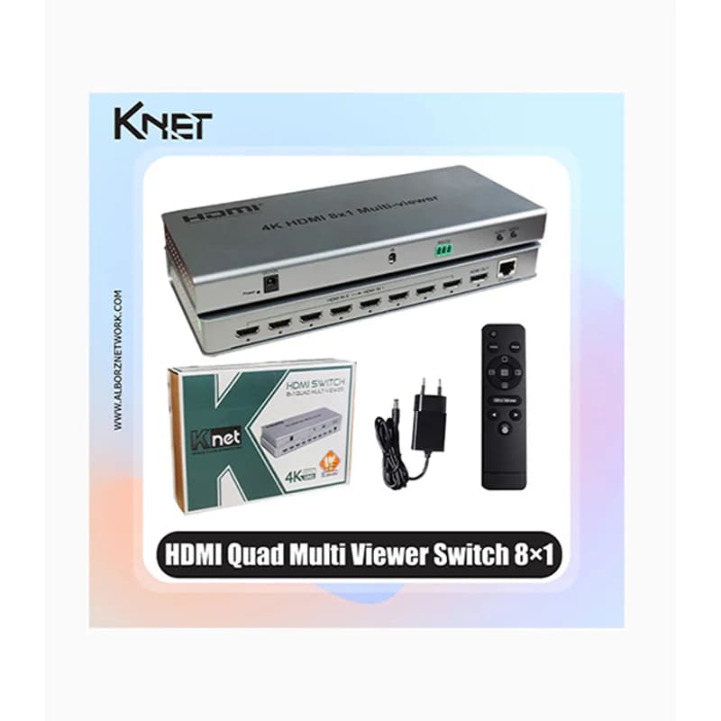 سوییچ 8 پورت HDMI کی نت مدل K-SWHDQ008 — تصویر ۳