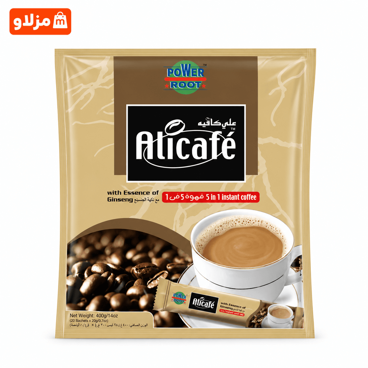 کافی میکس طلایی جنسینگ دار 5درalicafe1