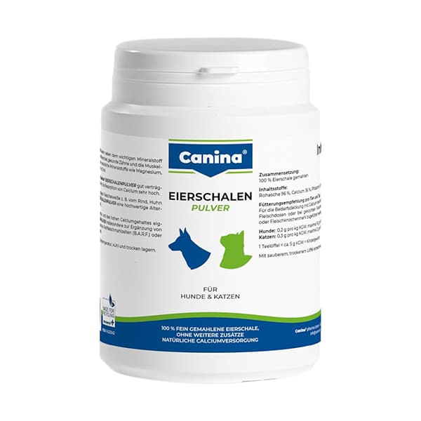 مکمل تقویتی سگ و گربه پودر پوسته تخم مرغ کنینا canina وزن 250 گرم