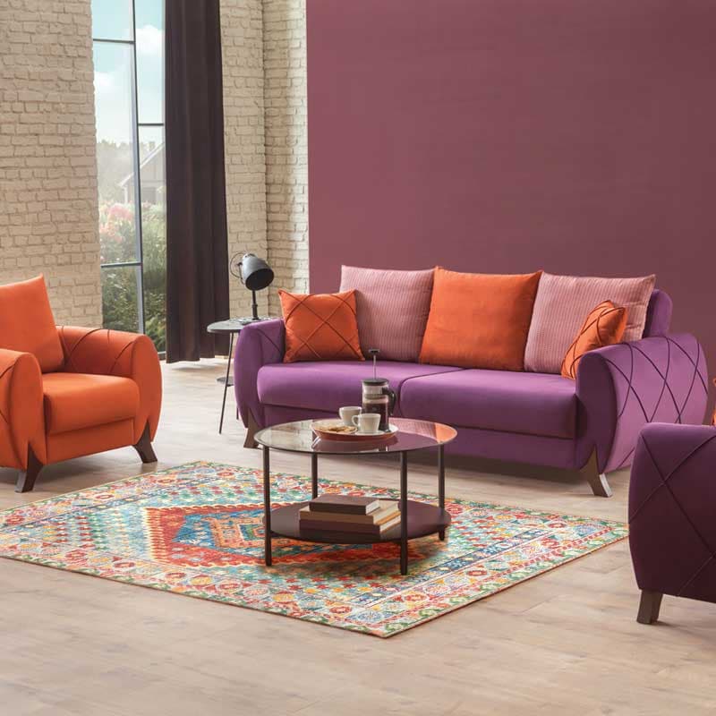 فرشینه طرح گلیم مدل F138