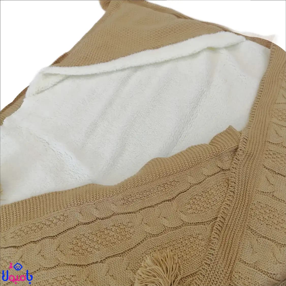 پتو دورپیچ کلاهدار بافت 90×88 سانتی‌متر — تصویر ۳