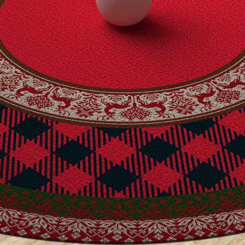 رومیزی گرد شب کریسمس C113 — تصویر ۲