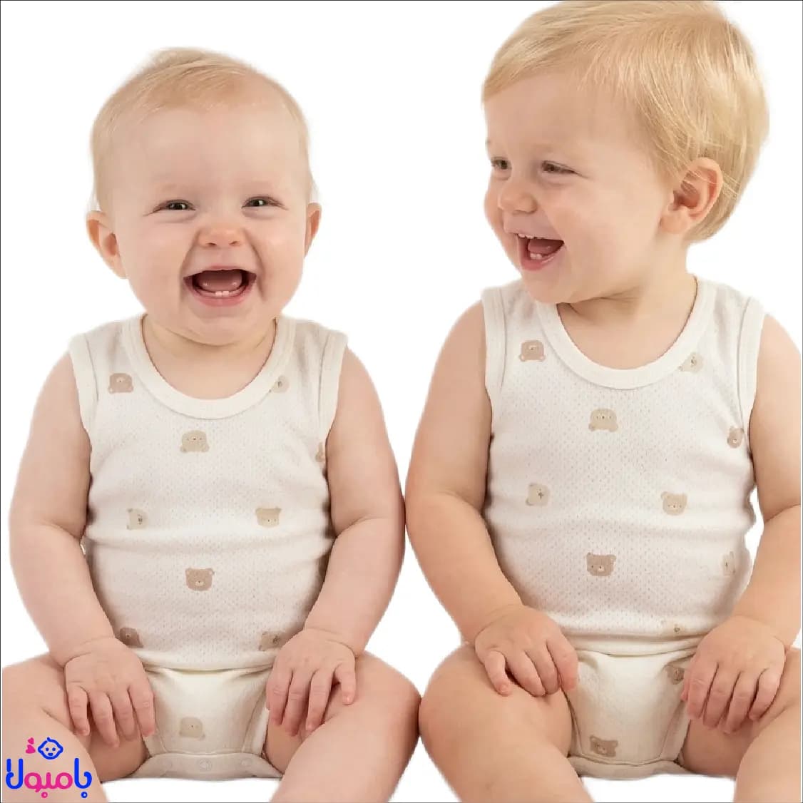 بادی رکابی نوزادی نیلی طرح خرس کارامل