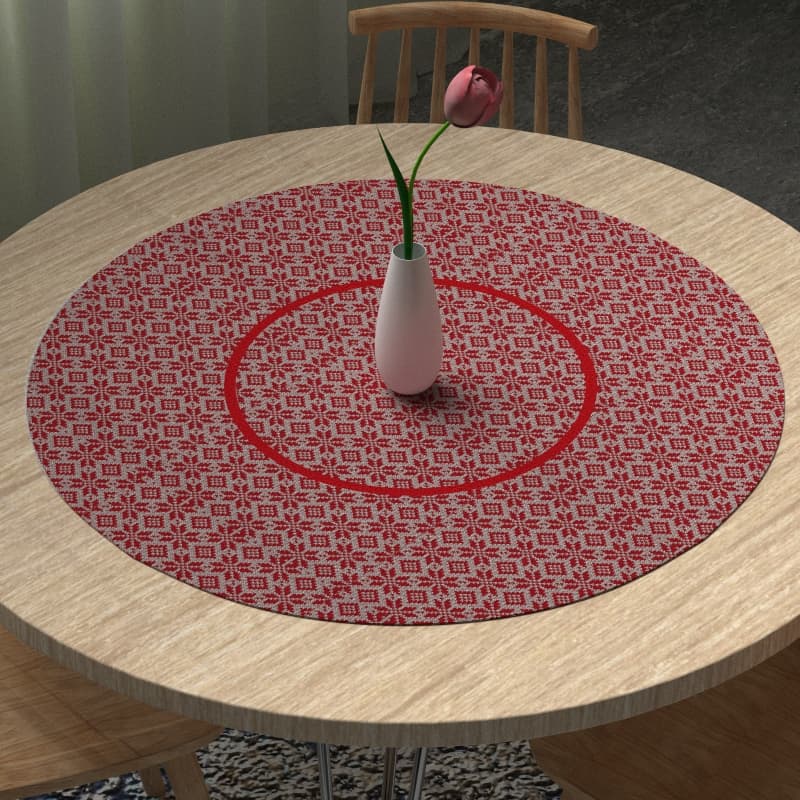 رومیزی گرد طرح کریسمس C101