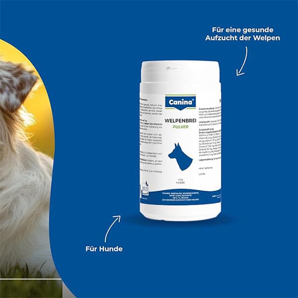 مکمل تقویتی توله سگ پودر فرنی welpenbrei کنینا canina وزن 600 گرم — تصویر ۳