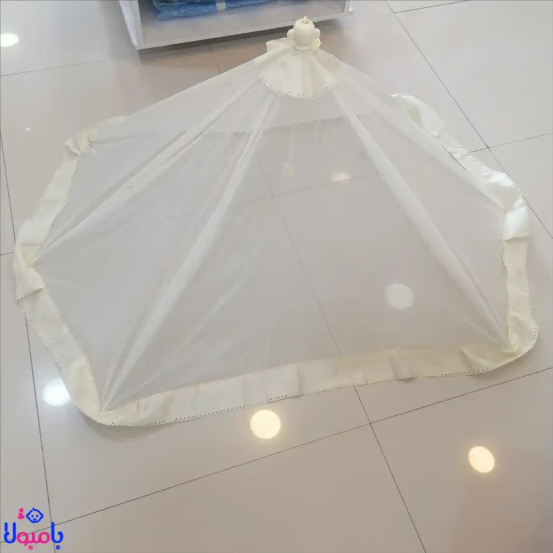 پشه بند چتری نوزاد حریر — تصویر ۳