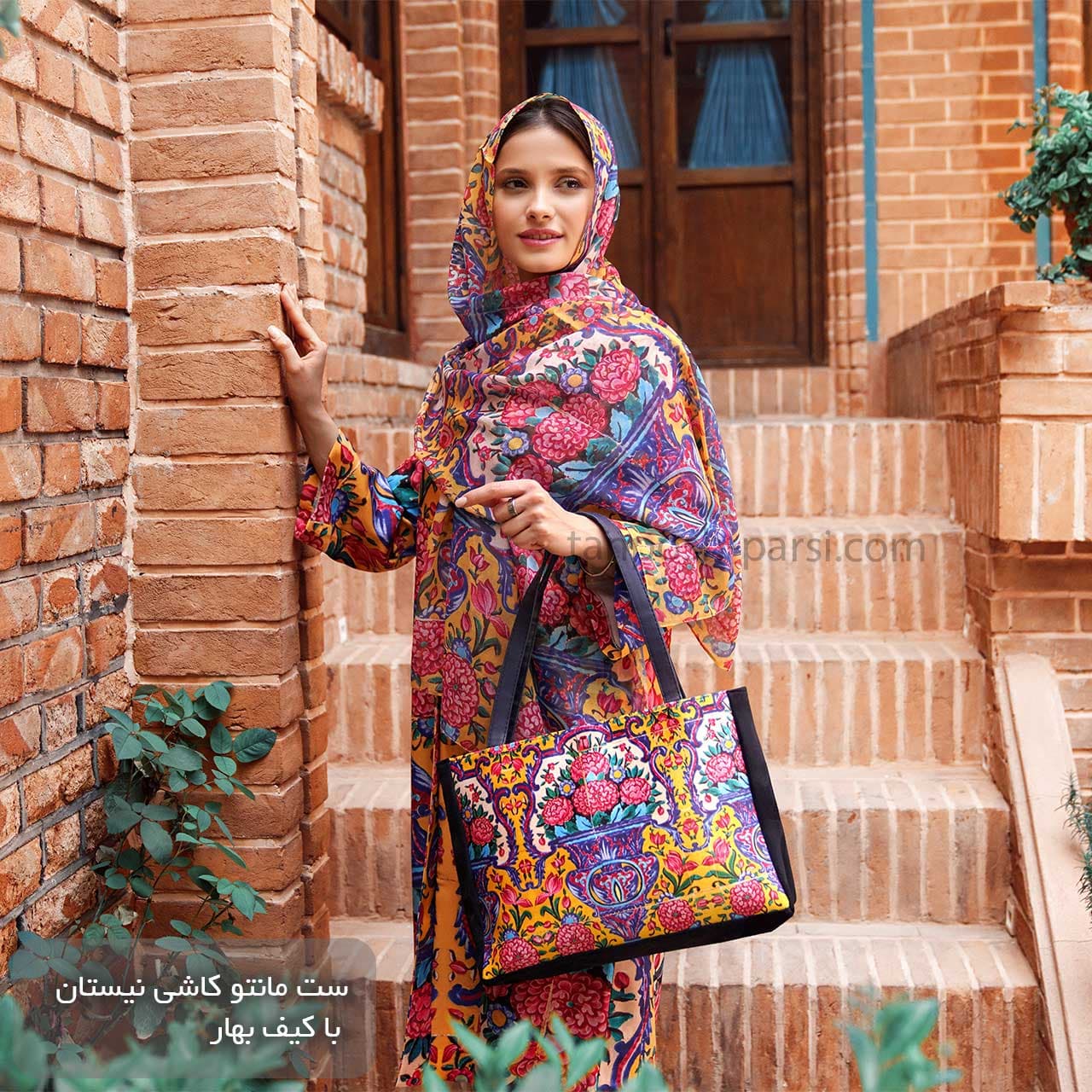 ست مانتو کیف شال نیستان — تصویر ۴
