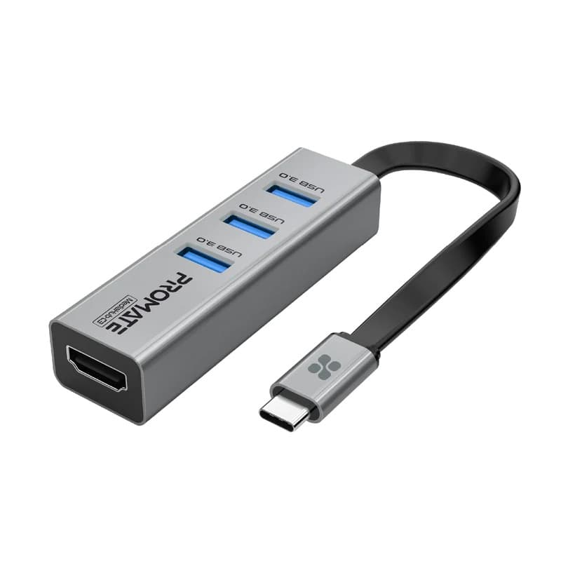 هاب 4 پورت USB-C پرومیت مدل MEDIAHUB-C3 — تصویر ۶