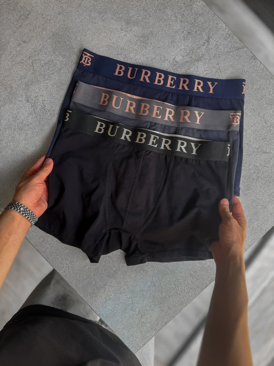 شورت مردانه باکسر Burberry پک سه تایی کد 945 — تصویر ۵