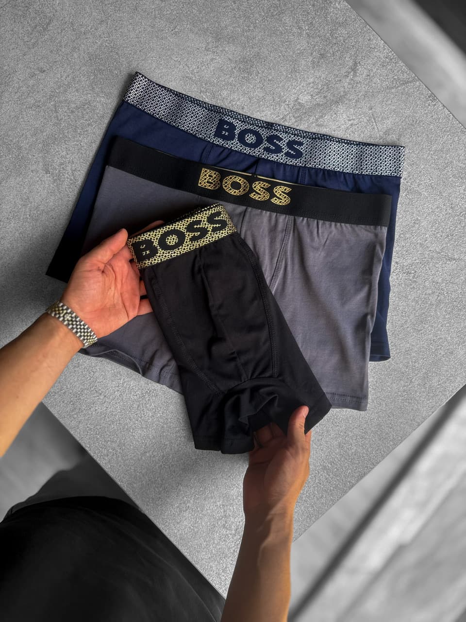شورت مردانه باکسر Boss پک سه تایی کد 942 — تصویر ۸