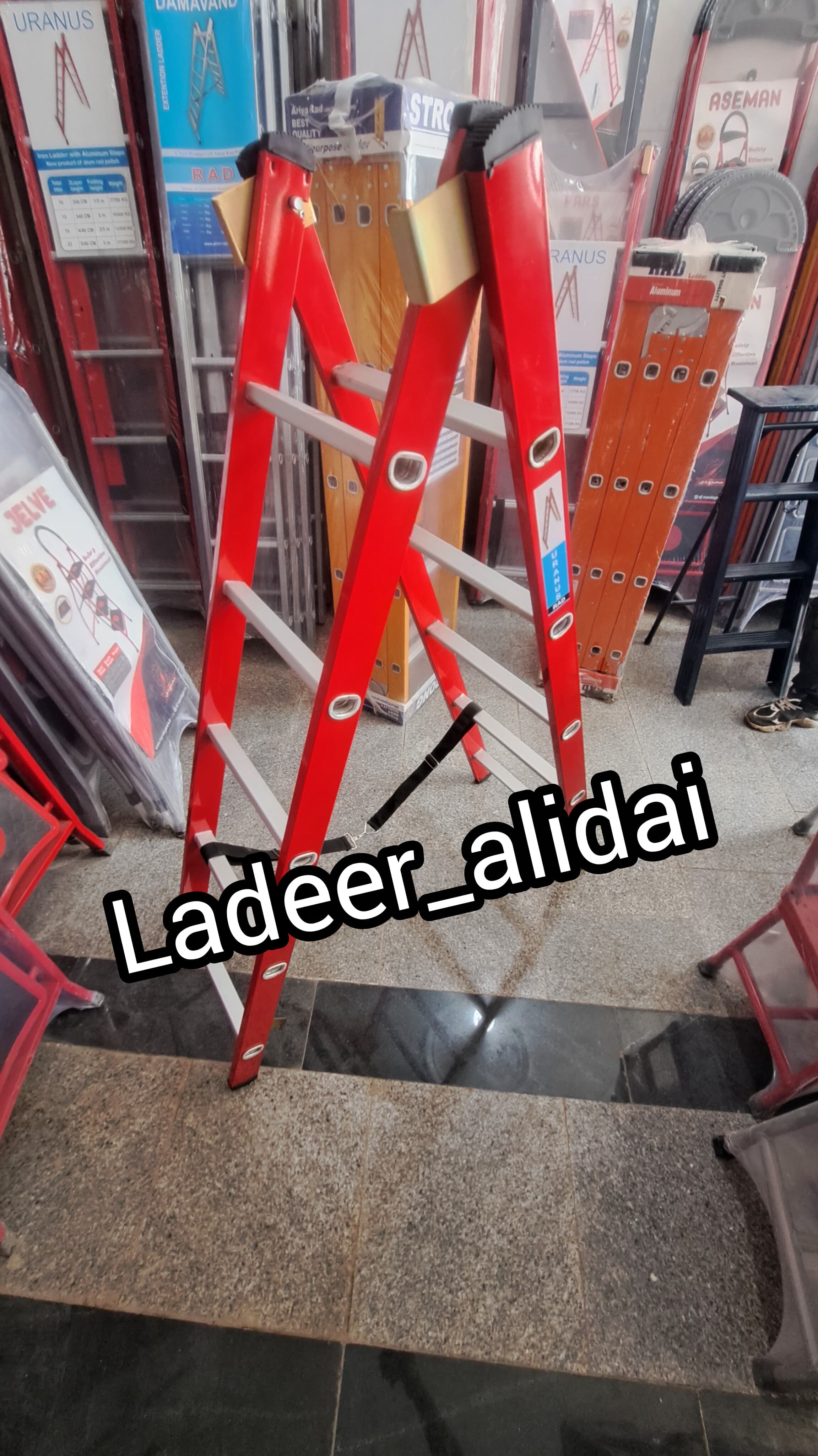 نردبان ۳متری ۱۰ پله مخابراتی اورانوس(اهنی+الومینیوم) ارسال از تهران ب سراسرایران