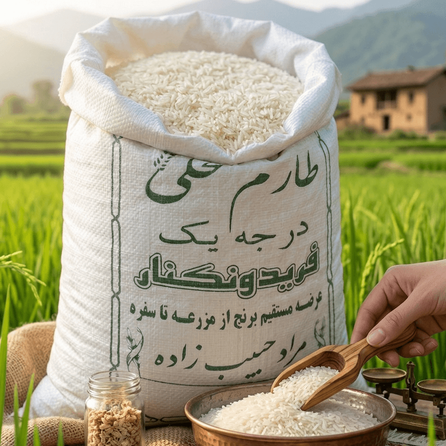 برنج طارم هاشمی عطری فریدونکنار