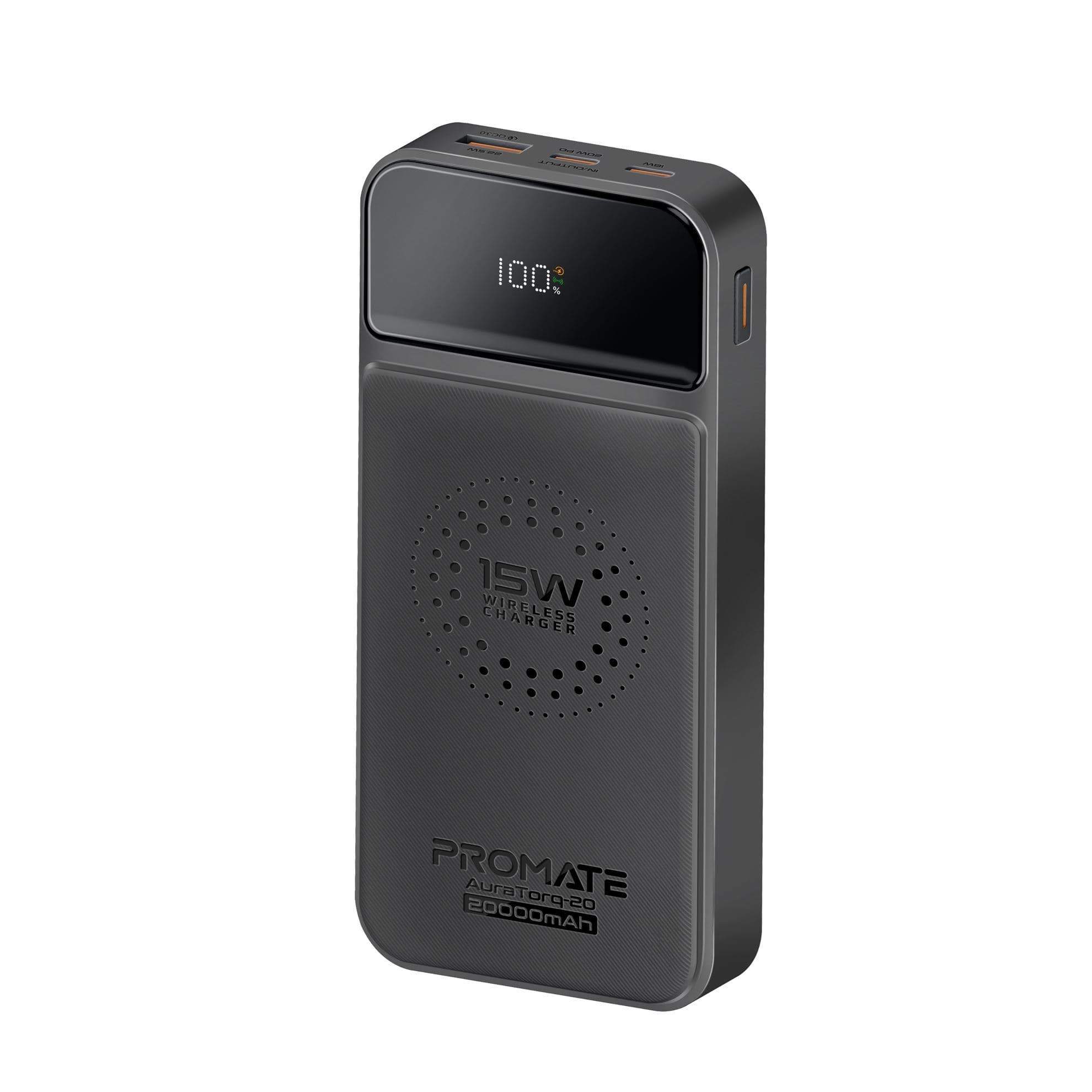 پاوربانک بی سیم پرومیت مدل PROMATE AURATORQ-20 به ظرفیت 20000 میلی آمپر ساعت — تصویر ۳