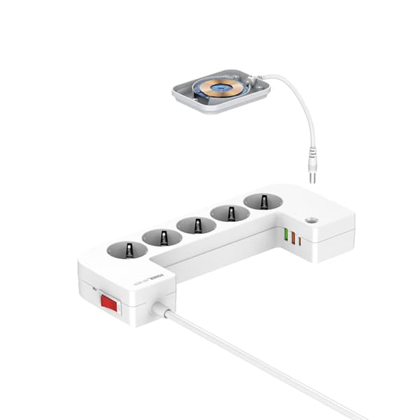 چند راهی برق و شارژر وایرلس الدینیو مدل LDNIO SN5311W — تصویر ۵