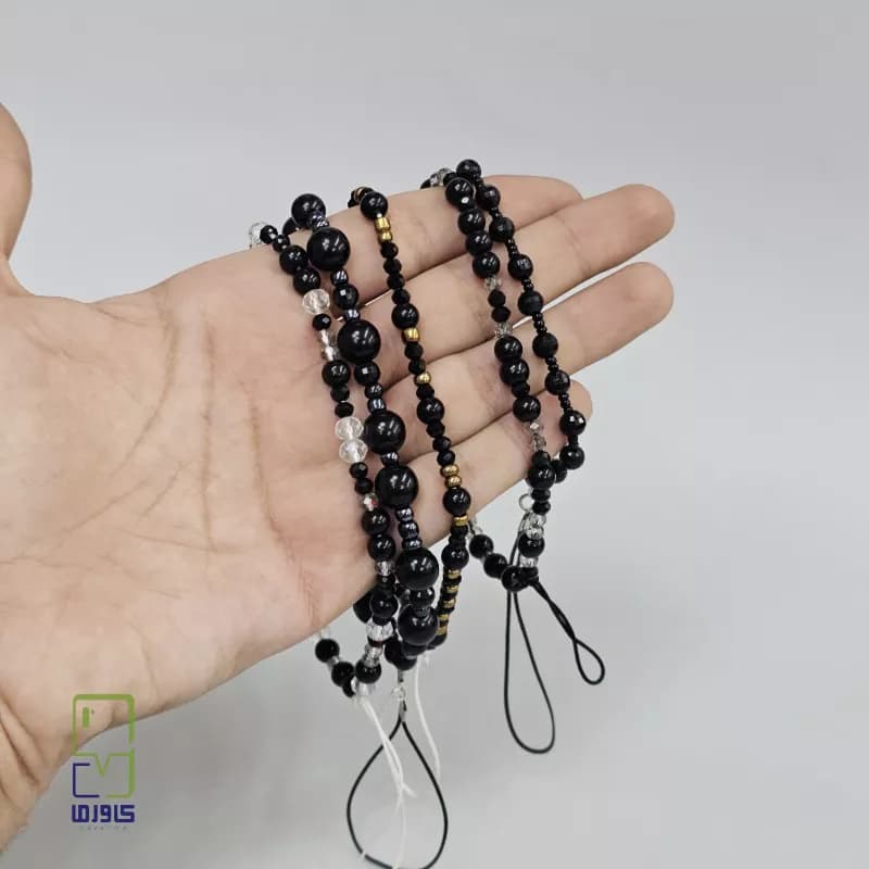 آویز موبایل مرواریدی فانتزی دستساز | بند موبایل شیک و ترندی