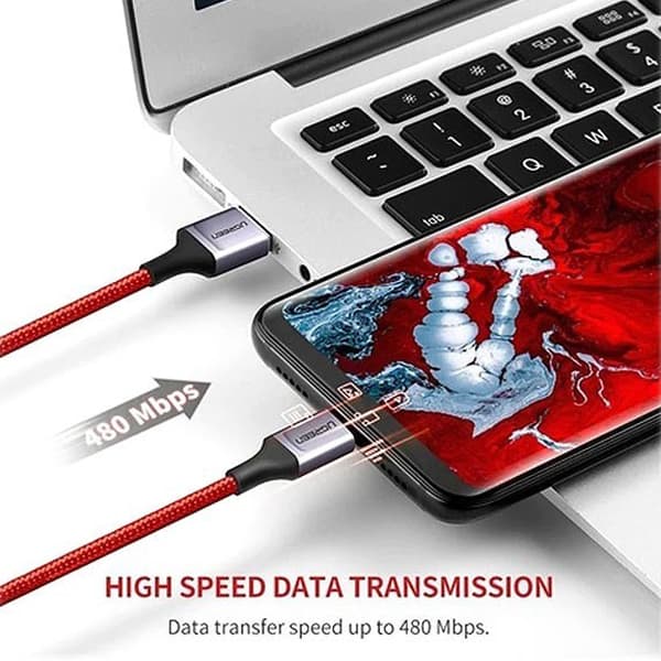 کابل USB-C یوگرین مدل UGREEN US505-20527 طول 1 متر — تصویر ۳