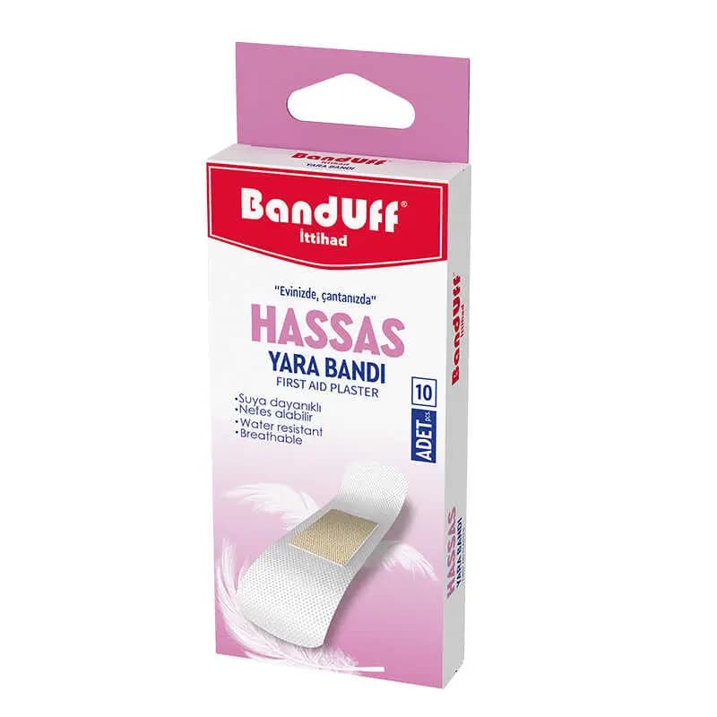 چسب زخم بندوف Banduff مدل Hassas بسته 10 عددی