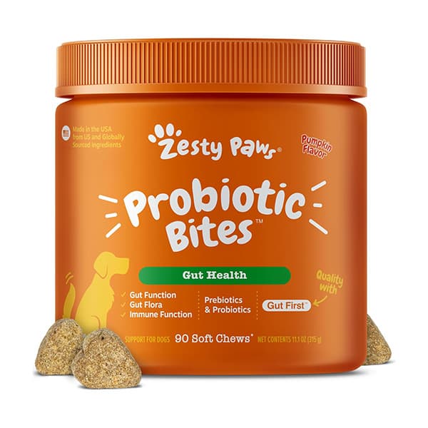 مکمل تقویتی سگ جویدنی پروبیوتیک زستی پاز Zesty Paws تعداد 90 عدد