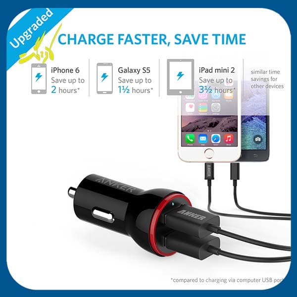 شارژر فندکی انکر مدل A2310 PowerDrive 2 — تصویر ۶