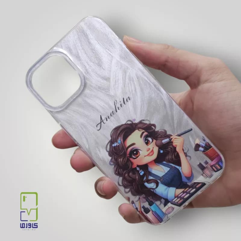 قاب گوشی آیفون 13/14 نرمال فانتزی | براش 04 دخترانه 14/iphone 13