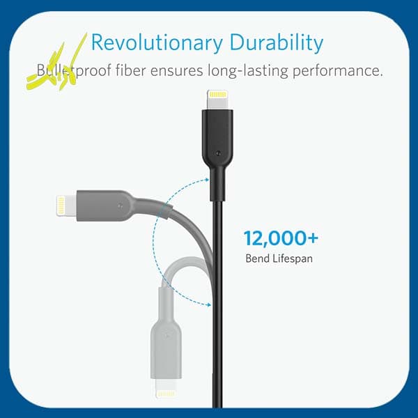 کابل تبدیل USB به لایتنینگ انکر Anker PowerLine ll A8433 — تصویر ۳