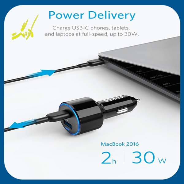 شارژر فندکی انکر مدل 2+A2229 PowerDrive Speed — تصویر ۲