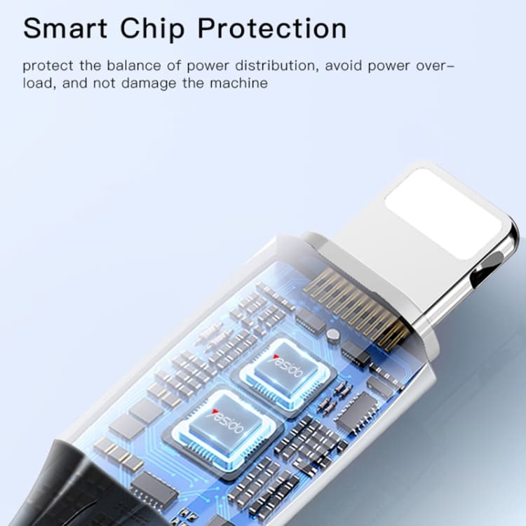 کابل USB به Lightning یسیدو YESIDO CA94 طول 2 متر 2.4 آمپر — تصویر ۵