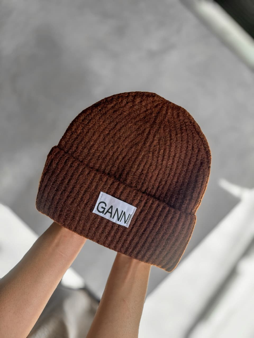 کلاه بافت موهر Ganni کد 563 — تصویر ۵