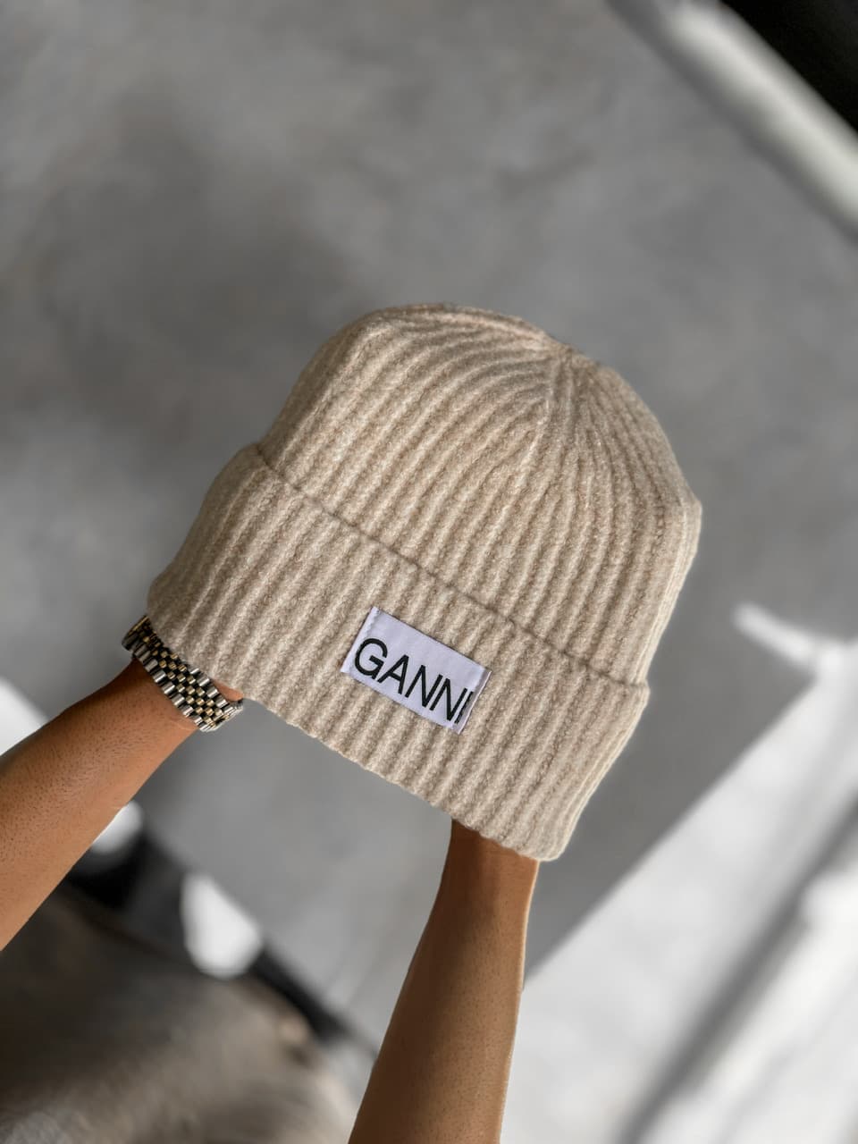 کلاه بافت موهر Ganni کد 563 — تصویر ۴