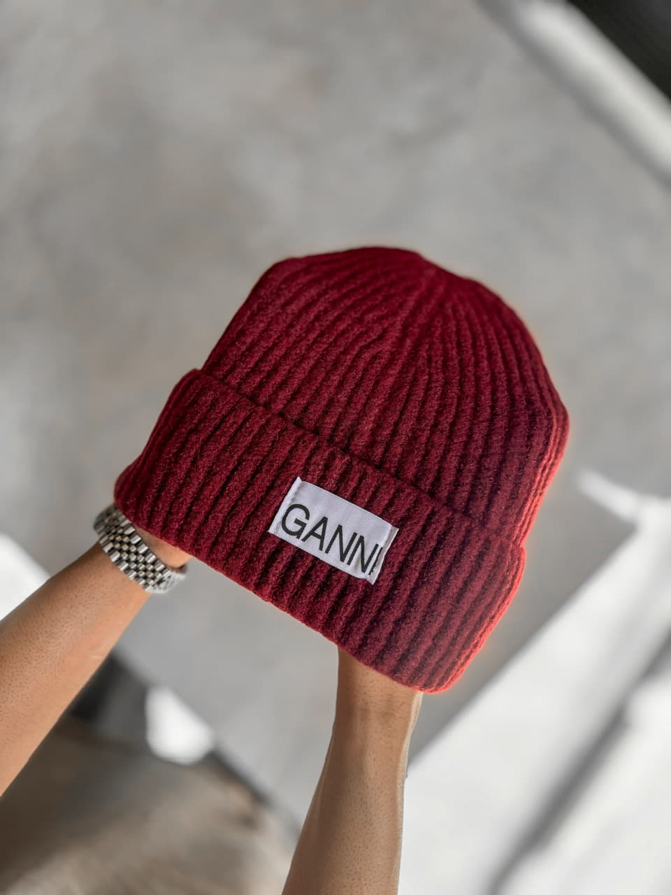 کلاه بافت موهر Ganni کد 563 — تصویر ۸