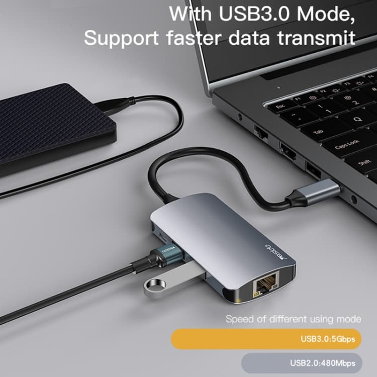 هاب تایپسی 6 پورت یسیدو YESIDO HB15 — تصویر ۶