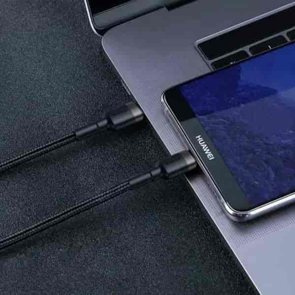 کابل فست شارژ Baseus CATKLF-HG1 Cafule Series Type-C To Type-C PD2.0 QC3.0 2m — تصویر ۷
