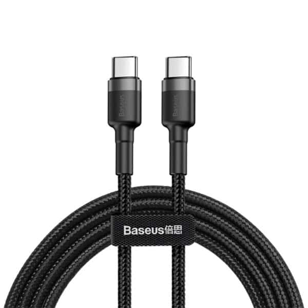 کابل فست شارژ Baseus CATKLF-HG1 Cafule Series Type-C To Type-C PD2.0 QC3.0 2m