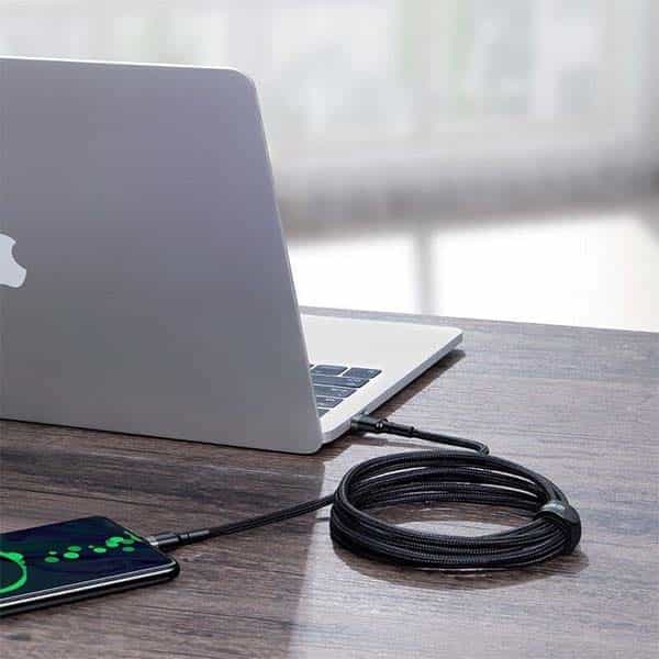 کابل فست شارژ Baseus CATKLF-HG1 Cafule Series Type-C To Type-C PD2.0 QC3.0 2m — تصویر ۸
