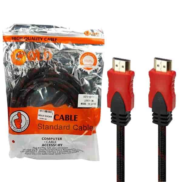 کابل HDMI Gold Oscar 3m پوست ماری