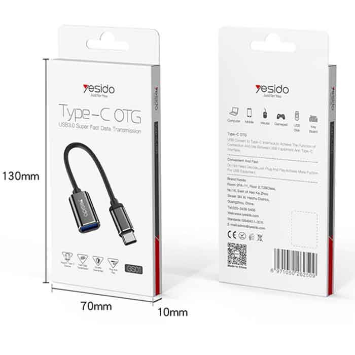 مبدل Type-C به USB OTG یسیدو YESIDO GS01 — تصویر ۵