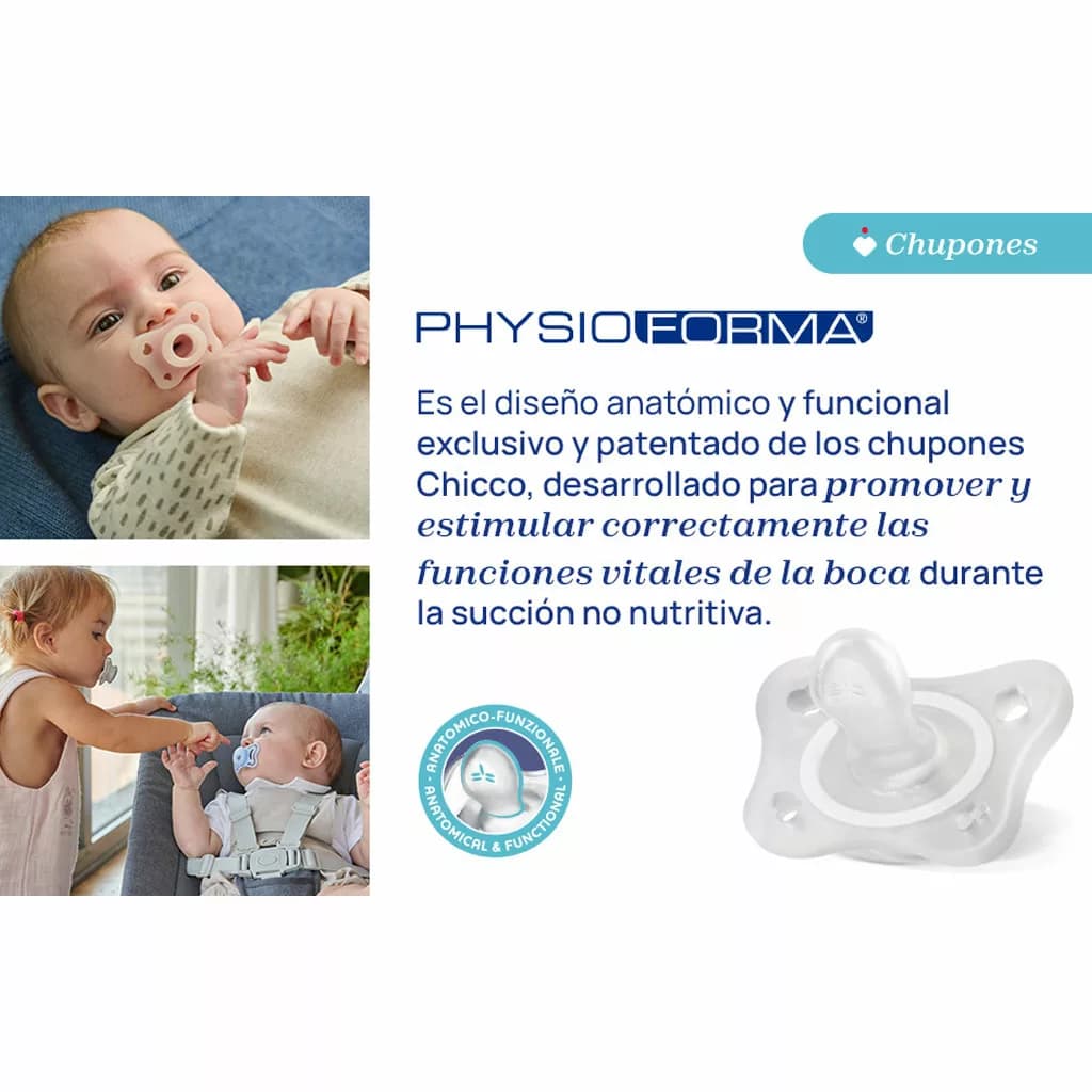 پستانک چیکو 2Chicco عددی 16-6ماه فیزیو فورما Physio Forma Comfort — تصویر ۵